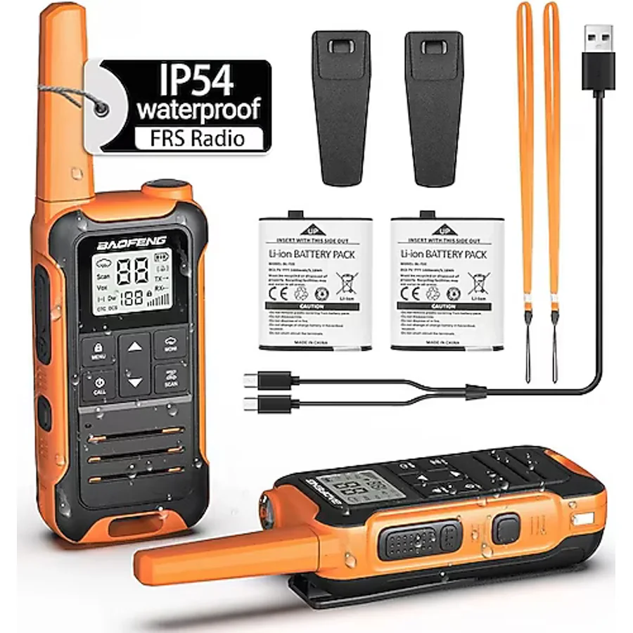 Valkyrie Baofeng Lisans Gerektirmez El Telsizi F22 22 Kanal Type-C Şarjlı 1400 Mah 2'Li Set
