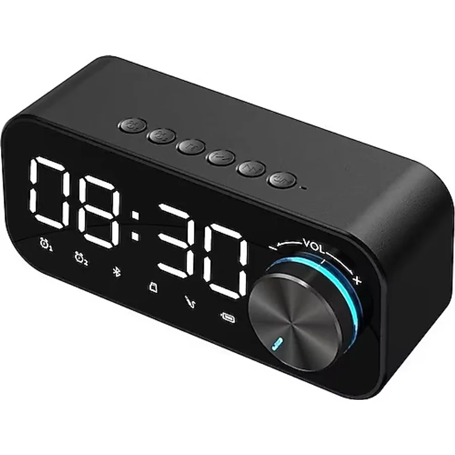 Valkyrie Bluetooth Şarjlı Alarmlı USB/SD Aynalı Masa Saati