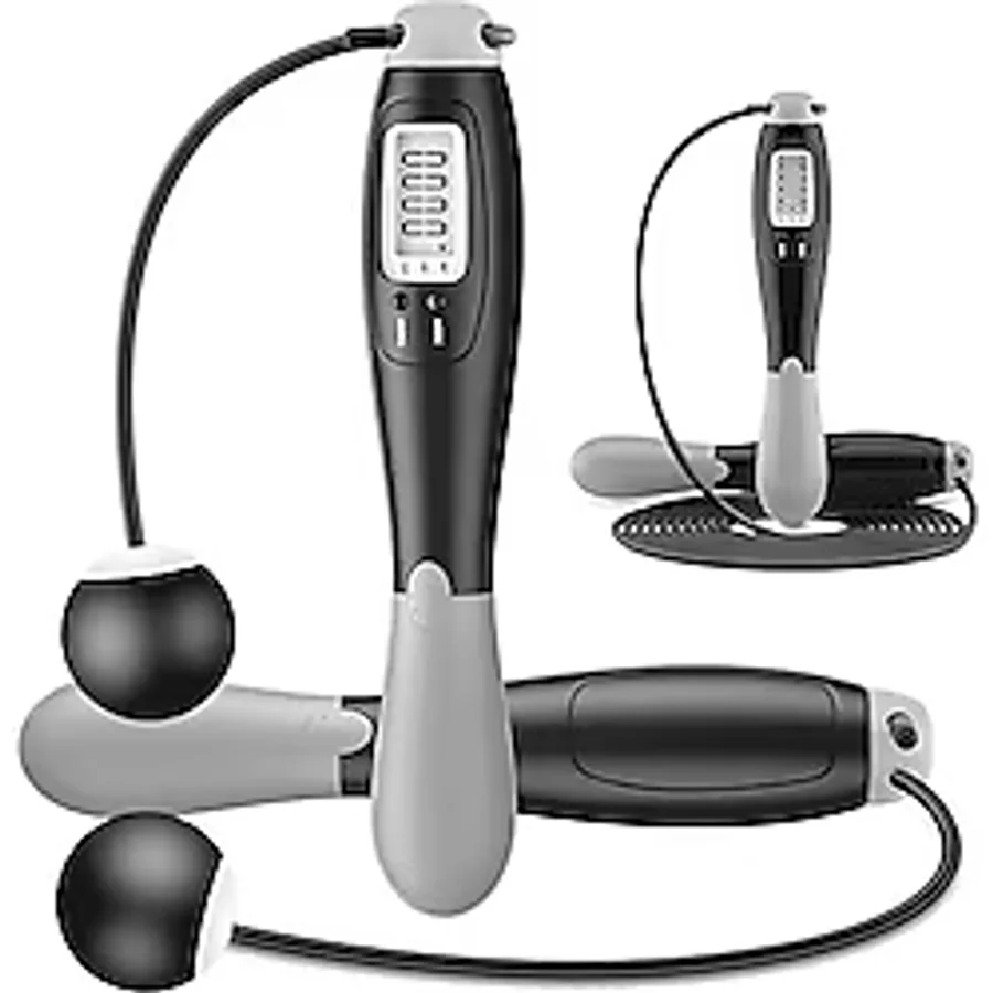 Valkyrie Çift LED Dijital Sayaçlı 4 Modlu Akıllı Çelik Ip Atlama Fitness Kondsiyon