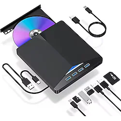 Valkyrie Harici Cd Dvd Rom Yazıcı Okuyucu Usb 3.0 Hub Çoğaltıcı Tf Sd Kart Okuyucu 7in1