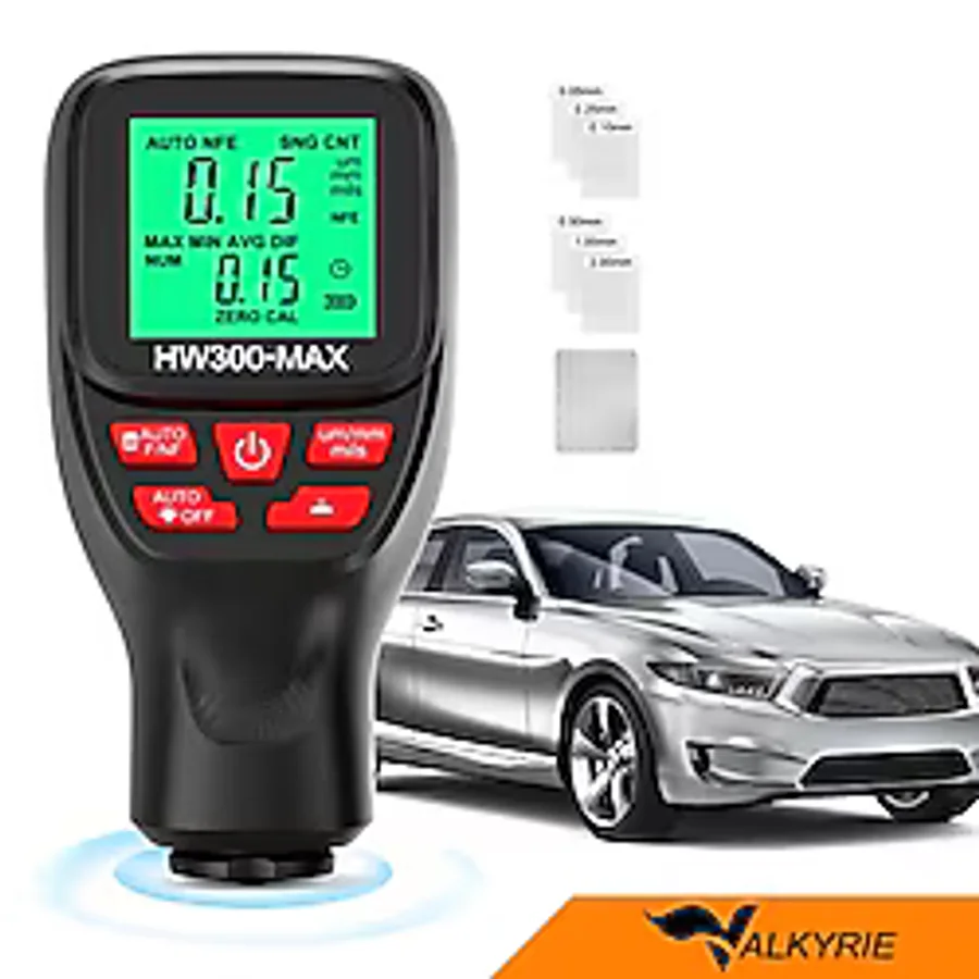 Valkyrie Hw300-max Dijital Kaplama Kalınlığı Ölçer 0-2000 m, Fe/nfe Otomatik Algılama, Lcd Ekran
