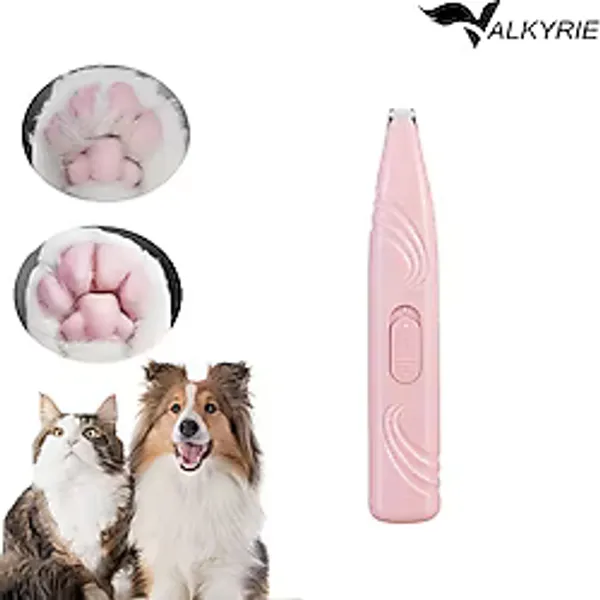 Valkyrie Kedi Köpek Pati Tüy Kesme Makinesi Sessiz Hassas Bölge Traş Cihazı Seramik & Çelik Bıçaklı Pembe