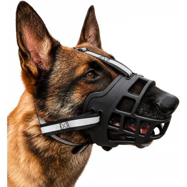 Valkyrie Köpek Ağızlığı Size 4 25-35 Kg Büyük Irk Ayarlanabilir Nefes Alabilir Plastik Güvenlik Ağızlığı