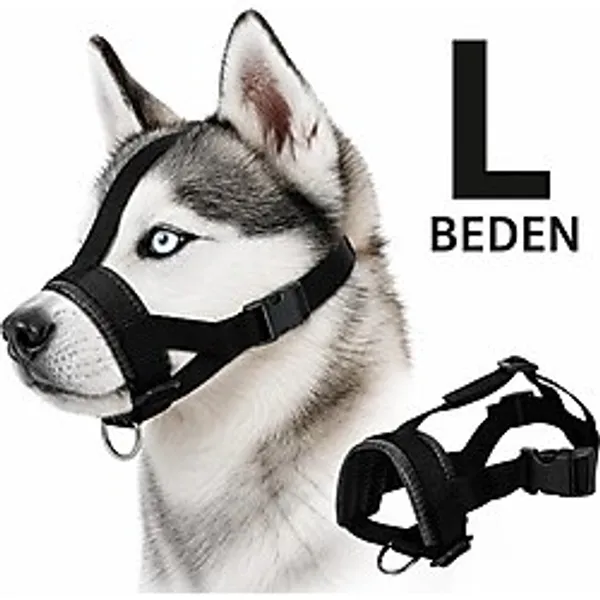 Valkyrie L Beden Köpek Ağızlığı Ayarlanabilir Nefes Alabilir Isırma Önleyici Yumuşak Pedli Siyah