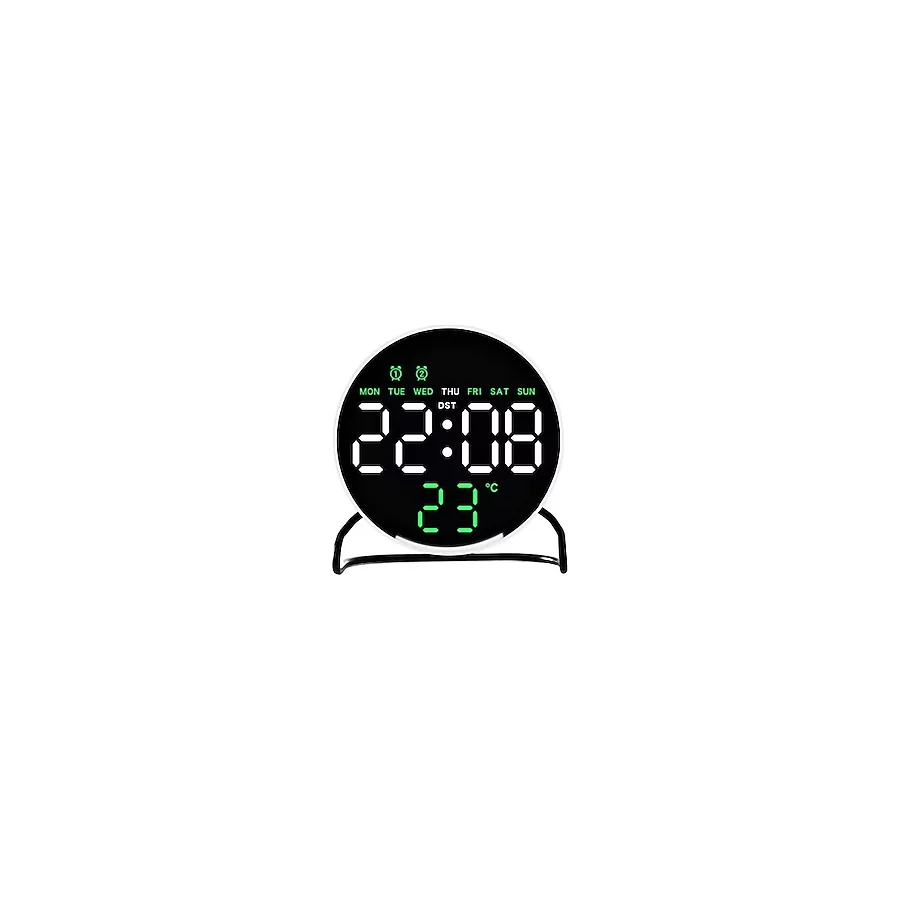 Valkyrie LED Dijital Masa Saati Alarm Sıcaklık Takvim Göstergeli USB Gece Işıklı Masa Saati Çift Alarm