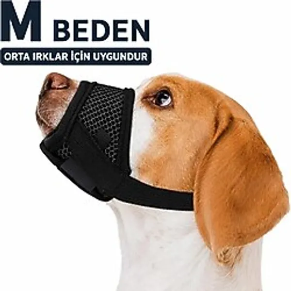 Valkyrie M Beden Köpek Ağızlığı Fileli Nefes Alabilen Ayarlanabilir Cırtlı Güvenli Köpek Ağızlığı