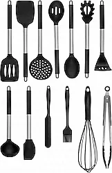 Valletta Mora 14 Parça Çelik Silikon Uçlu Spatula Servis Seti