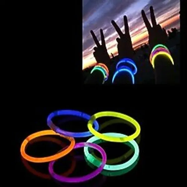 Valor 10 Adet Glow Stick Bracelet Fosforlu Kırılan Çubuk Bileklik