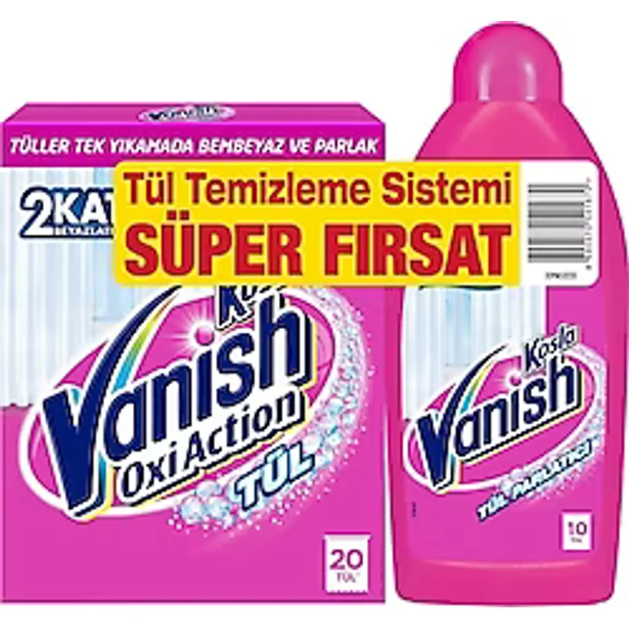 Vanish 450 gr Toz + 450 ml Parlatıcı Tül Beyazlatıcı