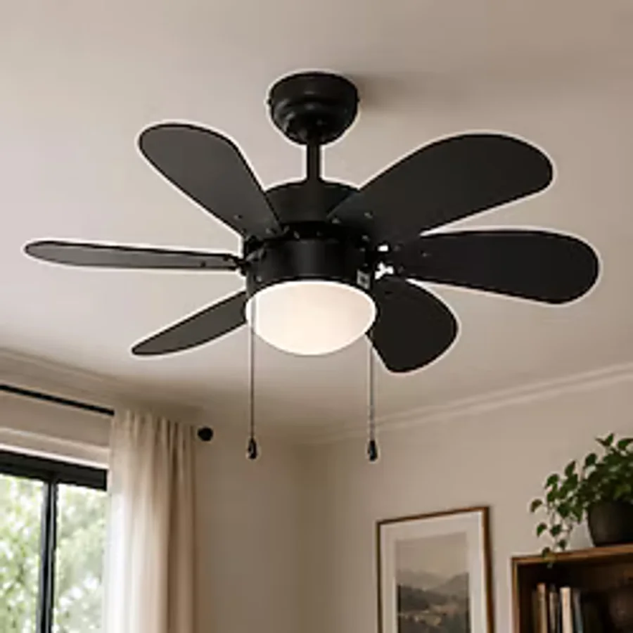 Vanti 30'' 30W Ahşap Tavan Vantilatör Siyah