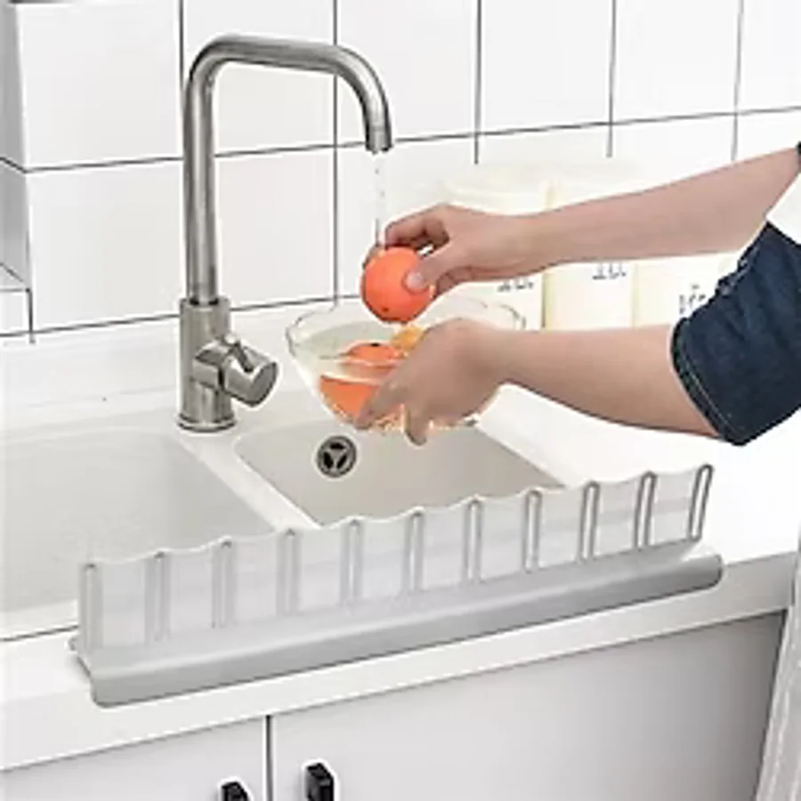 Vantuzlu Kauçuk Sıvı Su Sızdırmaz Mutfak Banyo Duş Bariyeri Lavabo Kenar Tutucu Set