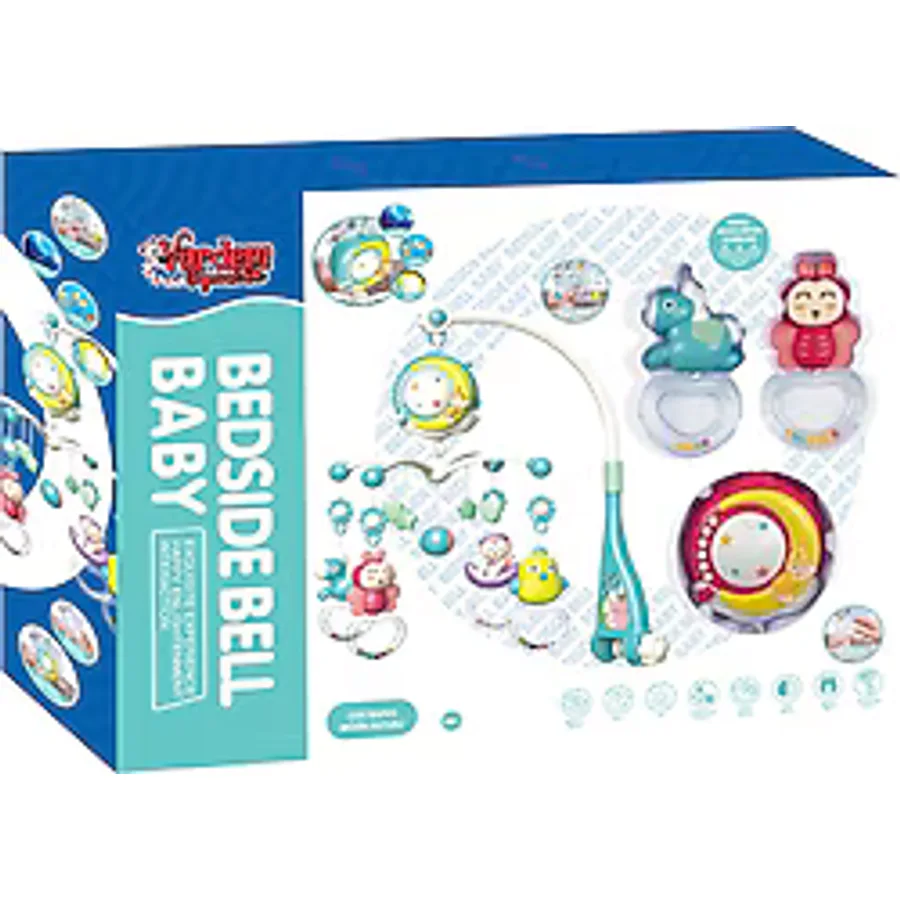 Vardem BIB-648A-55 Işıklı Müzikli Kumandalı Mavi Bebek Dönencesi