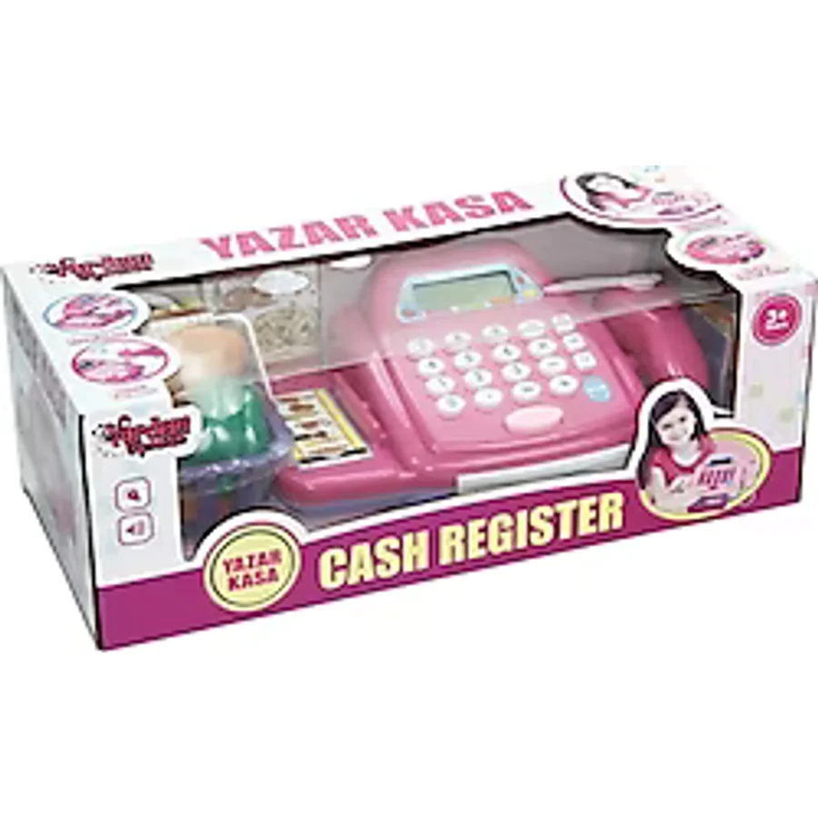 Vardem Işıklı ve Sesli Pembe Yazar Kasa HUA-66049