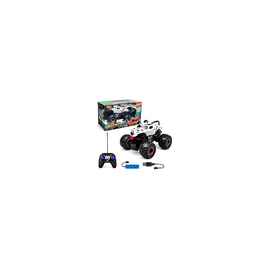 VARDEM Uzaktan Kumandalı Full Fonksiyon Şarjlı Monster Jeep, Off-Road Büyük Tekerlekli RC Araç, USB Şarj Kablolu, Kumandalı Monster Truck Oyuncak - JY-1003-04-07-08 (BEYAZ)