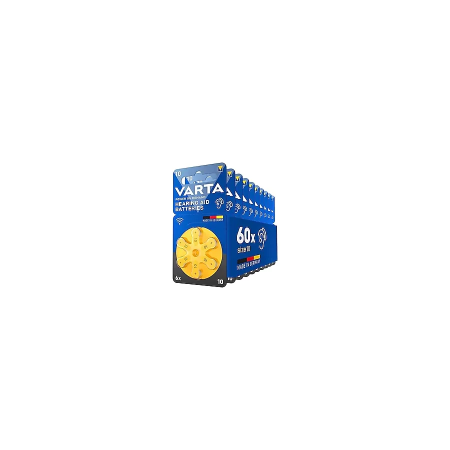 Varta 10 Numara 6'lı 10 Paket İşitme Cihazı Pili
