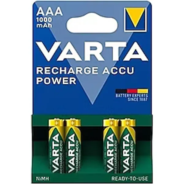 Varta 5703 1000 mAh 4'lü Şarjlı AAA İnce Kalem Pil