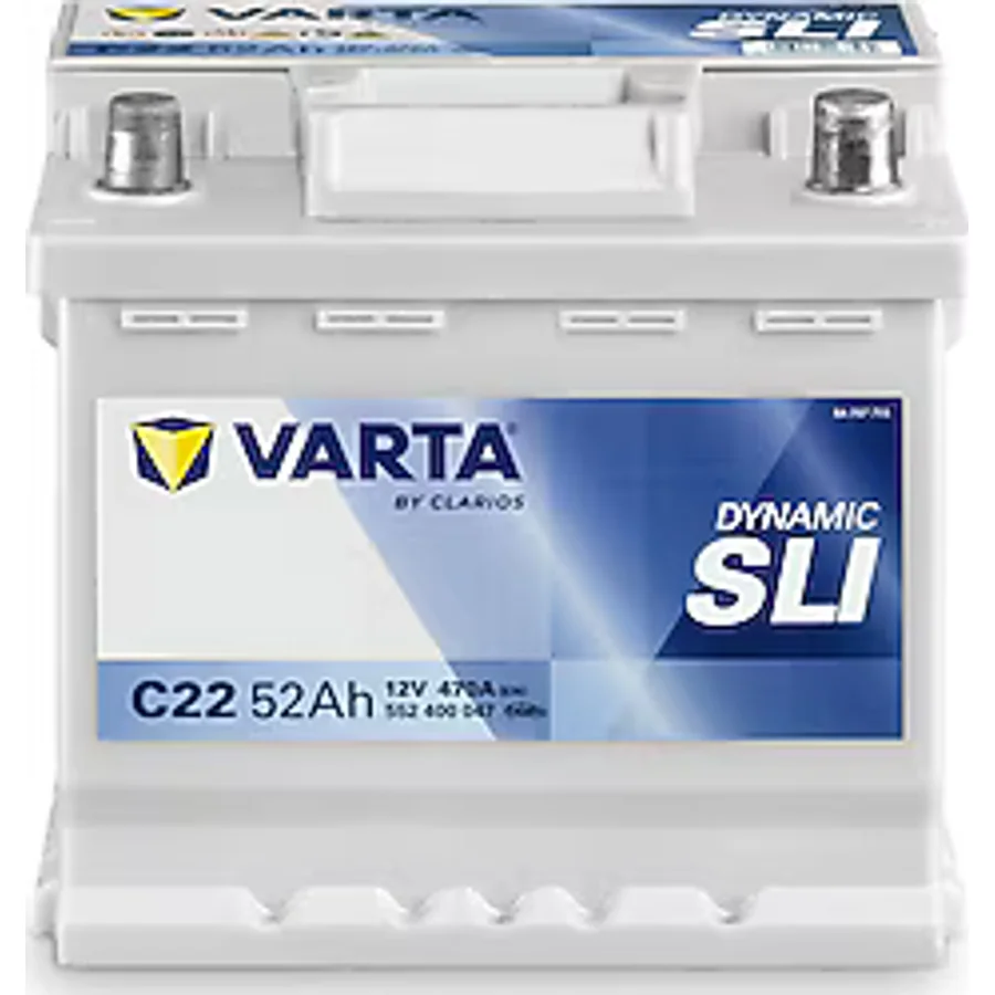 Varta Blue Dynamic C22 12 V 52 Ah 470 CCA Akü