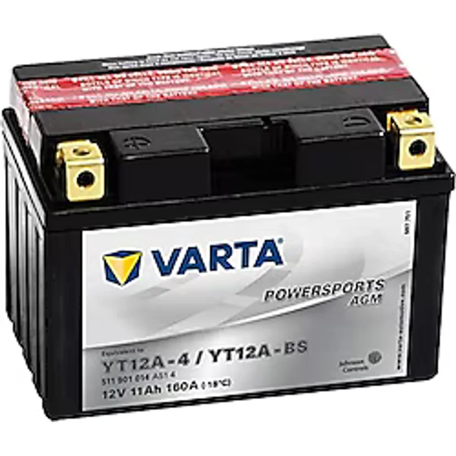 Varta Powersports AGM YT12A-BS 12 V 11 Ah 160 CCA Motosiklet Aküsü
