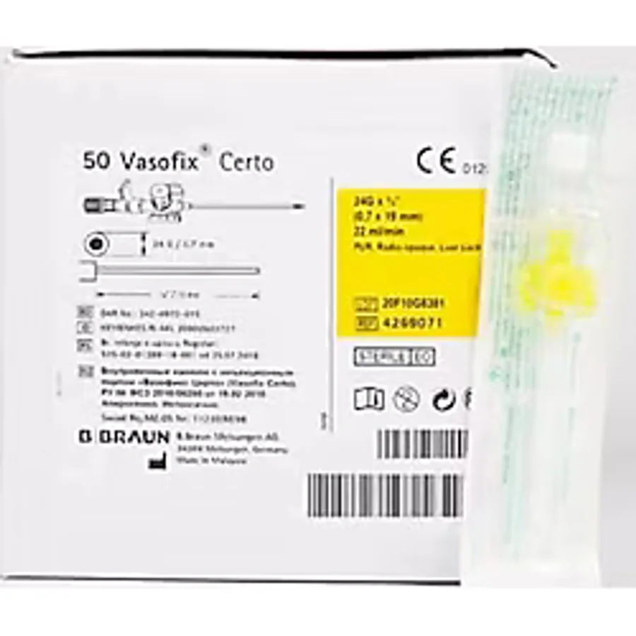 Vasofix B Braun Branül İntraket Sarı 24 G 50 Adet