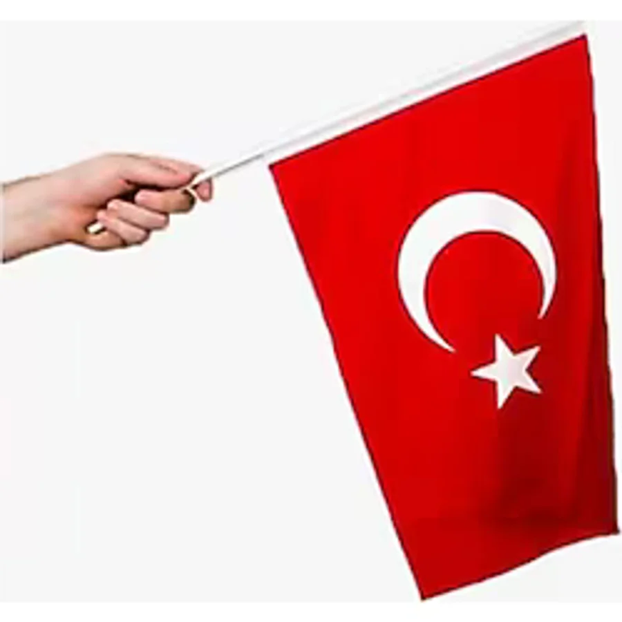 Vatan Bayrak Vatan Bez Bayrak Sopalı 20x30 Vt225 (10 LU 1 PAKET)