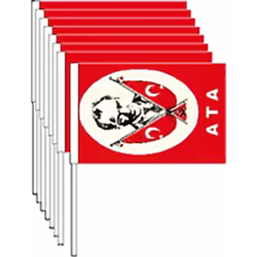 Vatan Sopalı Atalı Bayrak 20X30