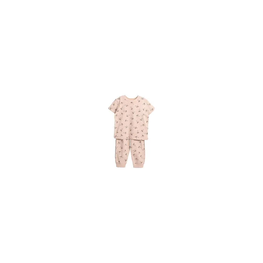 Vauva Desenli Çocuk Pijama Takımı (Pembe, 5-6 Yaş)