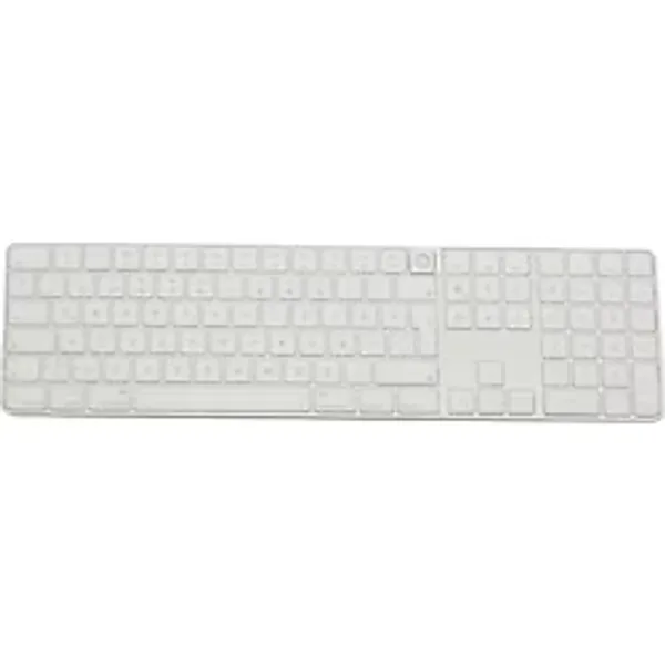 Vavis Apple Magic Keyboard 3 A2520 Numerik Türkçe Q Klavye Koruyucu - Iso Ters L Enter Uyumlu Ultra Ince Clear Silikon Kaplama Toz ve Sıvı Koruma Transparent Keyboard Cover Şeffaf - 0 - Siyah - Option