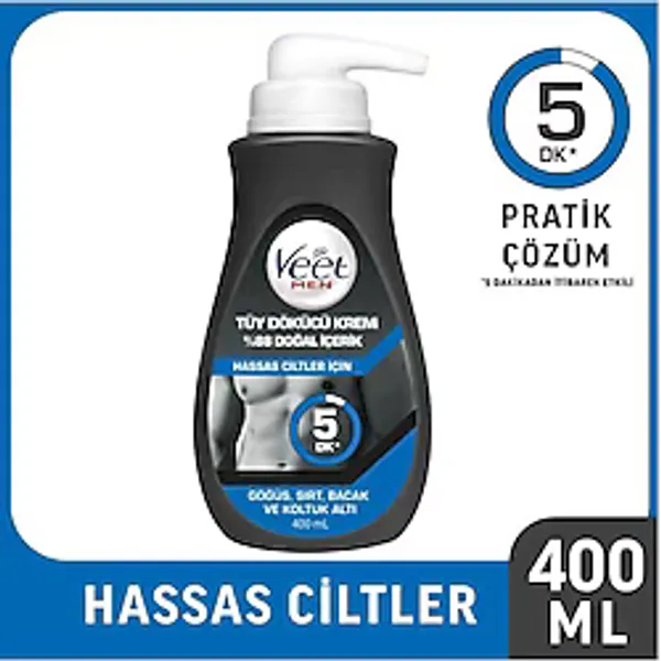 Veet Men Hassas Ciltler Tüy Dökücü Krem 400 ML