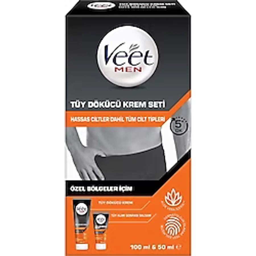 Veet Men Özel Bölgeler İçin Tüy Dökücü Krem Intimate Kit 100 ml + 50 ml Balsam
