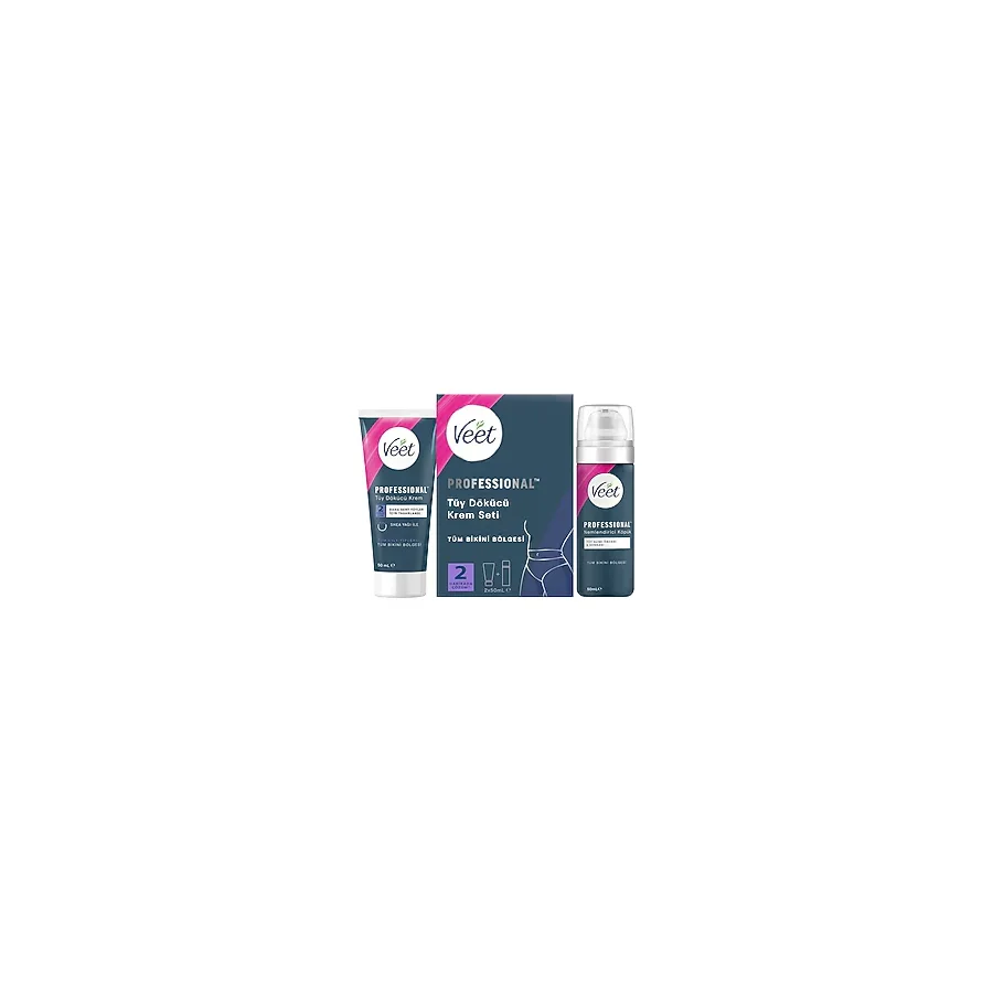 Veet Professional Bikini Bölgesi Tüy Dökücü Krem 2 x 50 ML + Tüy Dökücü Krem 50 ML + Nemlendirici Köpük 50 ML