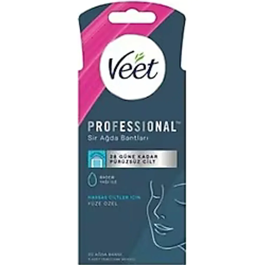 Veet Professional Hassas Ciltler için Yüze Özel 20'li Sir Ağda Bandı