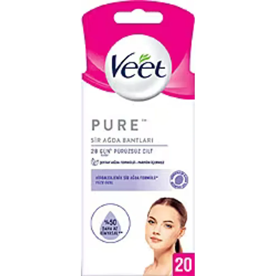 Veet Pure Hipoalerjenik Yüze Özel 20'li Sir Ağda Bandı