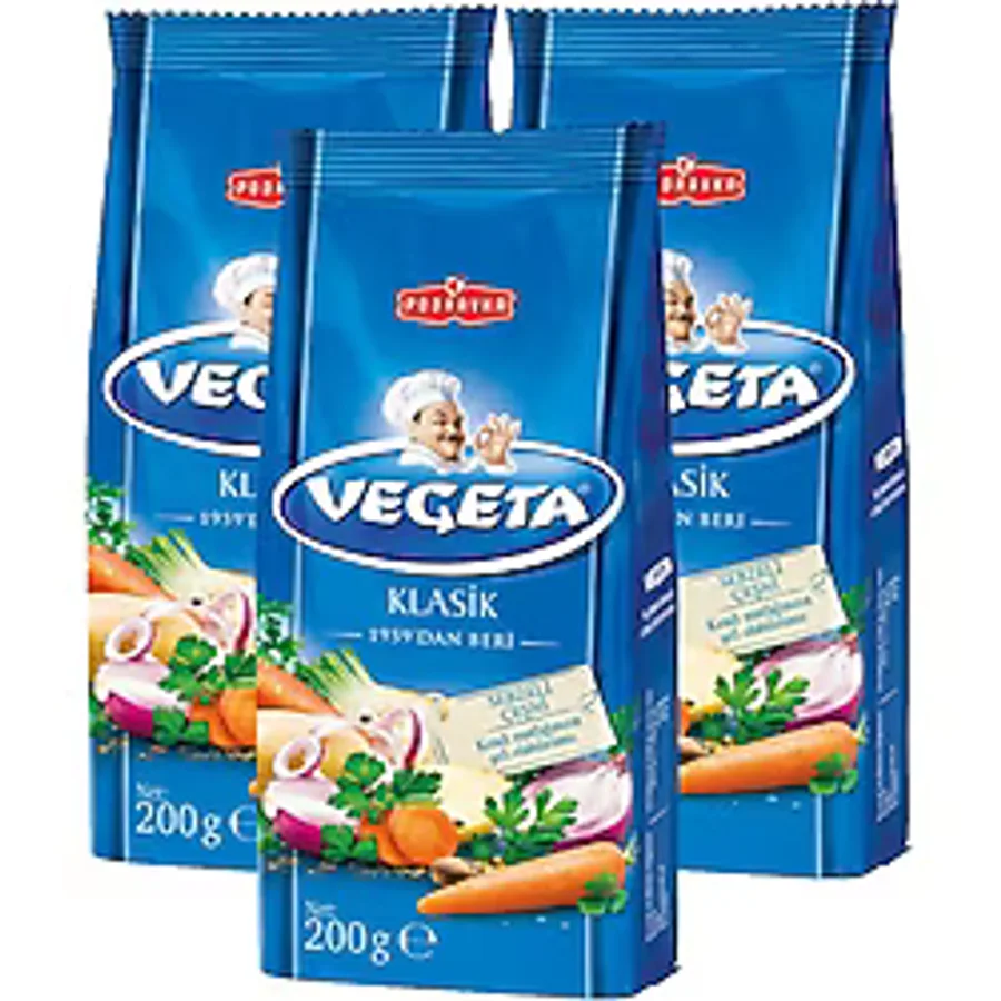 Vegeta Klasik Çeşni 200 gr x 3 Hırvat Menşeli Sebzeli Baharat Yüksek Aroma