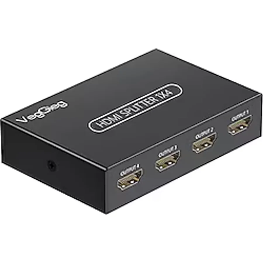 Veggieg 4K 30Hz 1 Giriş 4 Çıkış HDMI Splitter Görüntü Ayırıcı Bölücü Adaptör