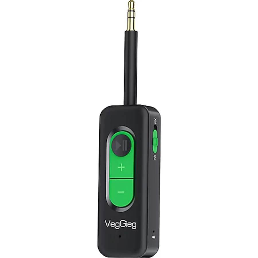 Veggieg Aux Bluetooth 5.4 Transmitter & Receiver Kablosuz Ses Adaptörü