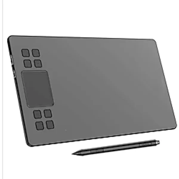 Veikk A50 Grafik Tablet 10x6 inç Aktif Alan ile Kalemli 8192 Basınç Hassasiyeti Siyah Çizim Tableti