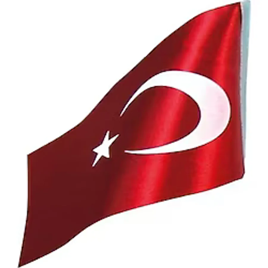 VELTE MASA BAYRAĞI 15x22,5 TÜRK BAYRAĞI