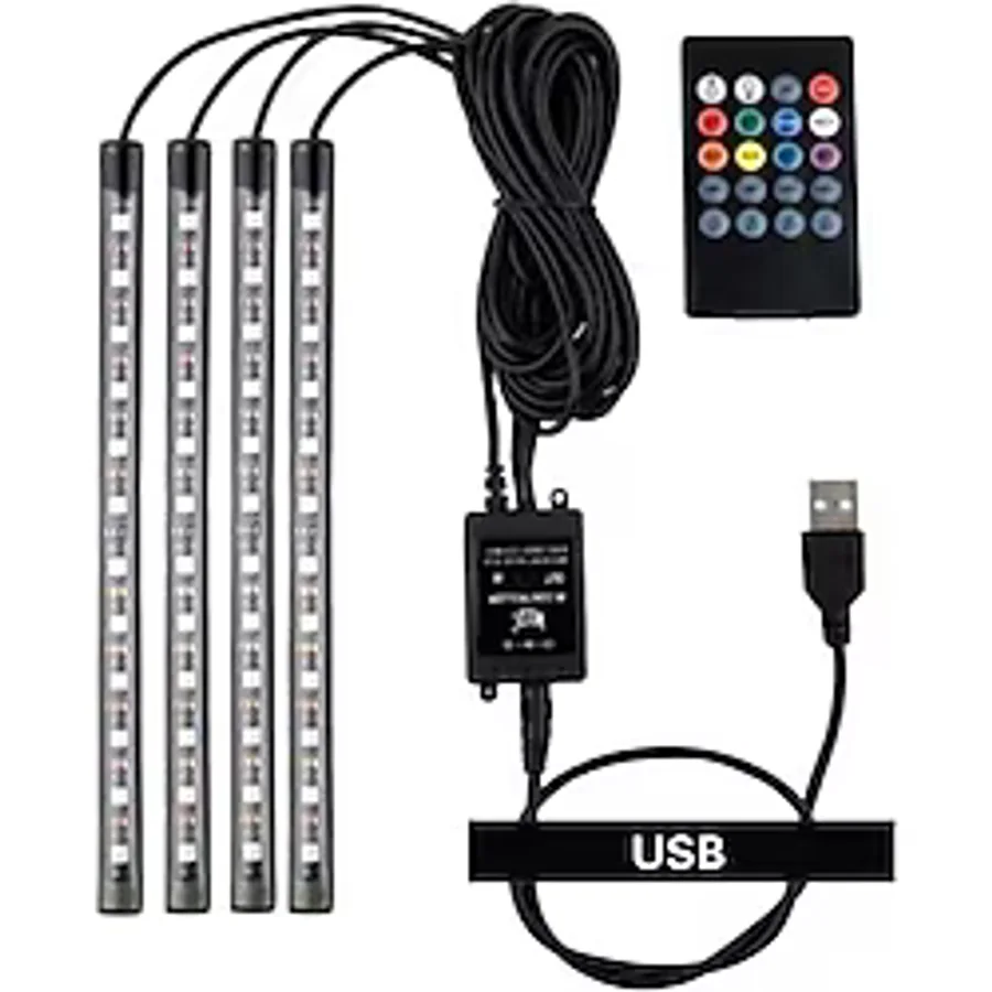 Vendortuning Usb Girişli Led Ayak Altı Led Sese Ve Müziğe Duyarlı Kumandalı