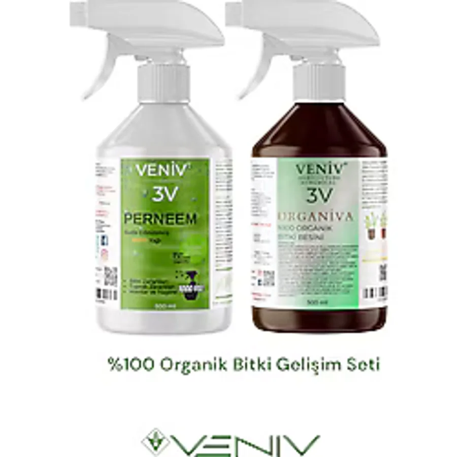 VENİV 3V Perneem- Neem Yağı İçeren Organiva - %100 Organik Bitki Koruma + Besin- Tüm Bitkiler-Haşereler