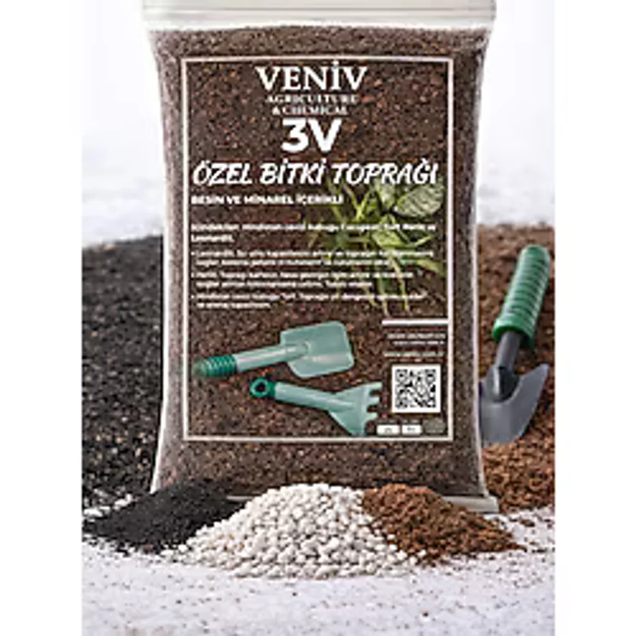 VENİV Organik Bitki Toprağı- Perlit Cocopeat Leonardit Torf İçerikli - Özel Besin ve Mineral İçerikli 5L