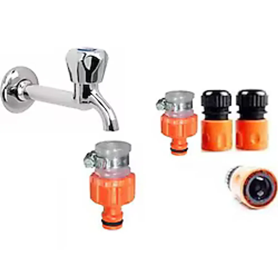 Venoa Vr010 Kelepçeli Musluk Hortum Adaptörü Stoperli 3 Parça 1/2''