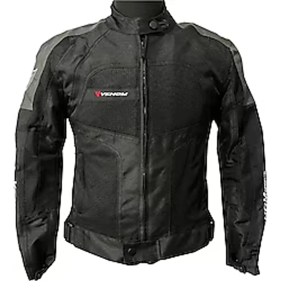 Venom Dynamic Erkek Gri-Siyah 4 Mevsim Motosiklet Montu