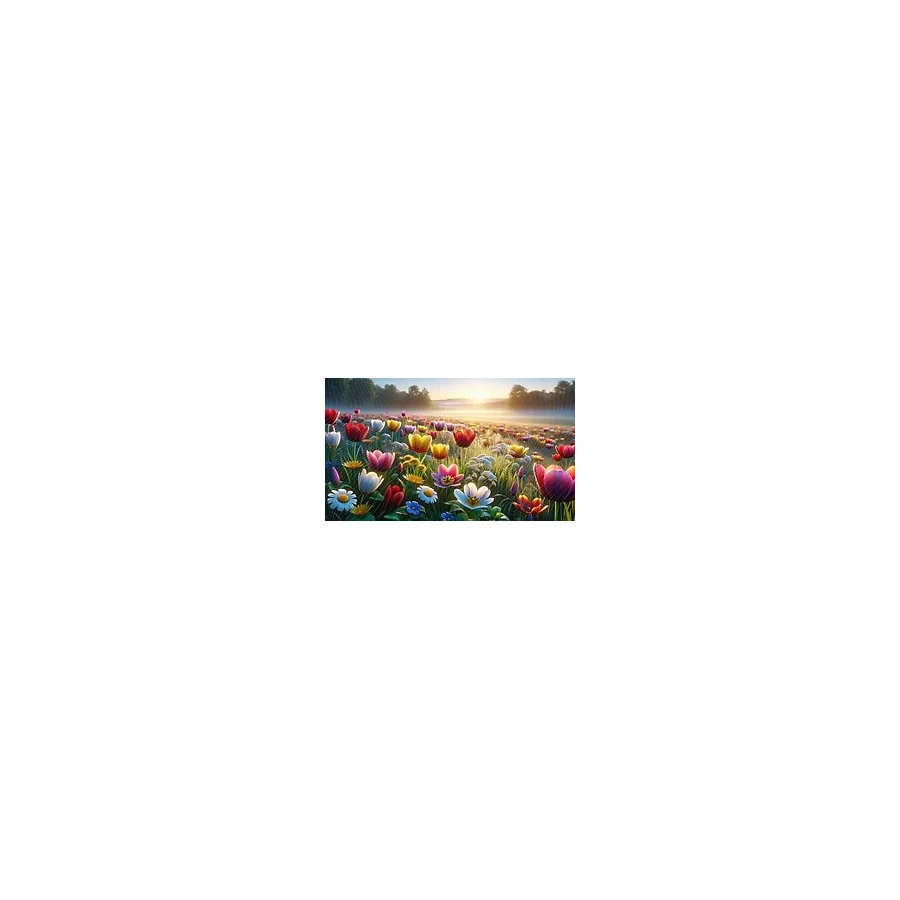 Venspor Renkli Çiçek Bahçesi Temalı Arkaplan 200 x 150 cm Fon Duvar Örtüsü