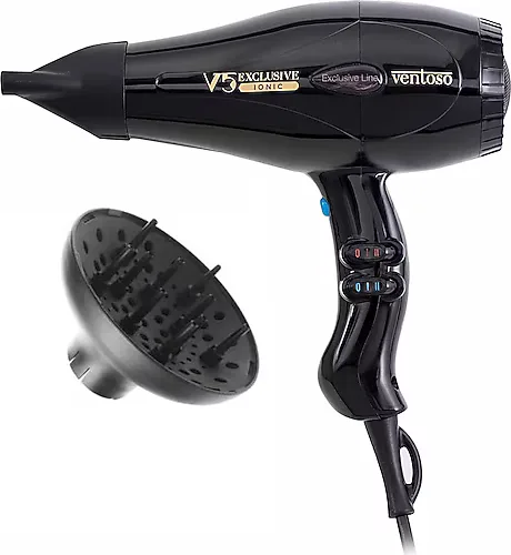 Ventoso V5 Exclusive İyonik 2500 W Profesyonel Fön Makinesi Nero + Vigo