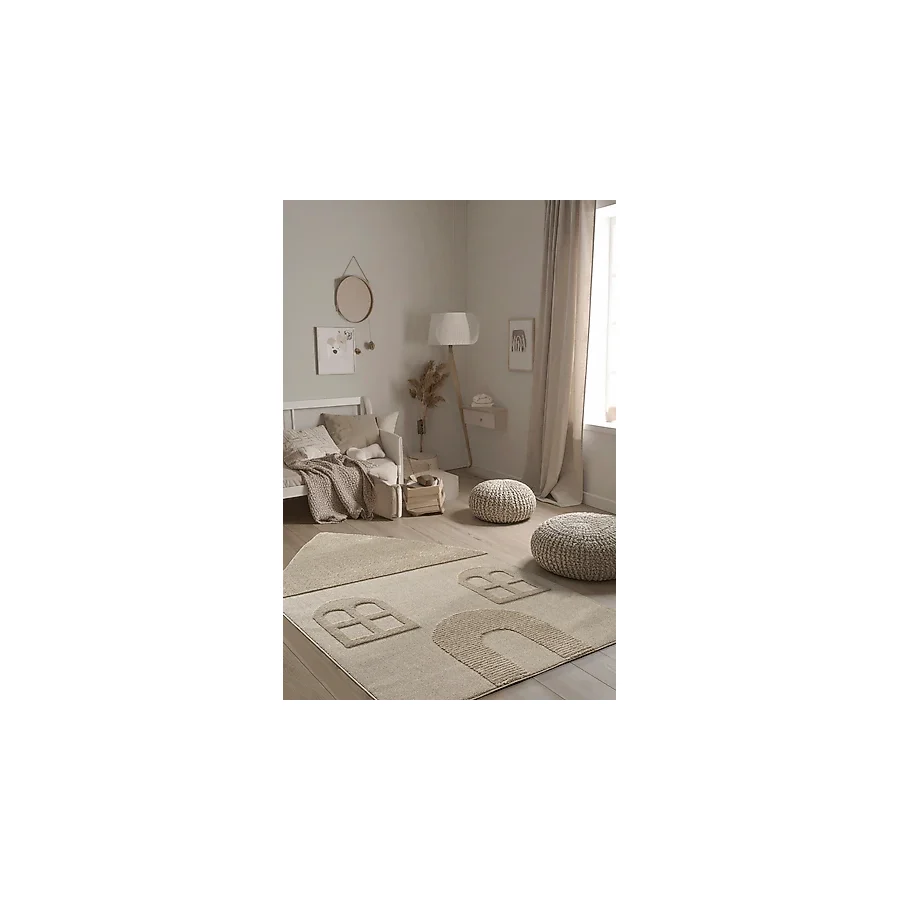 venucci home & living Quincey Bukleli Yumuşak Peluş Post Çocuk Odası Halı Erkek Çocuk Odası Halısı