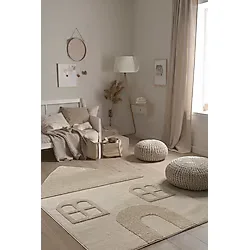 venucci home & living Quincey Bukleli Yumuşak Peluş Post Çocuk Odası Halı Erkek Çocuk Odası Halısı