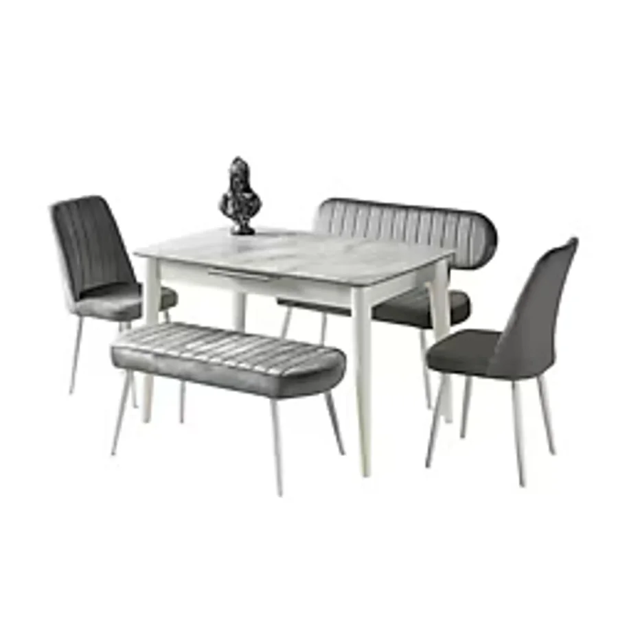 Venüs Banklı Takım 80x120 cm Bermuda-Gri