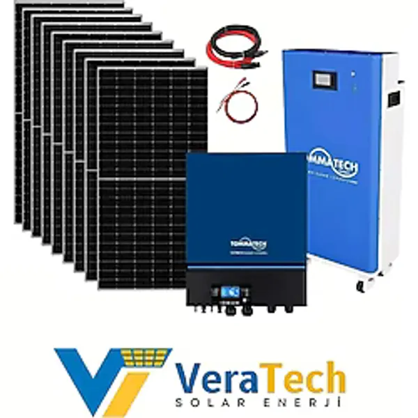 Veratech Hazır Solar Enerji Paketi 14.3Kw Lityum Akü 11Kw Mppt İnverter