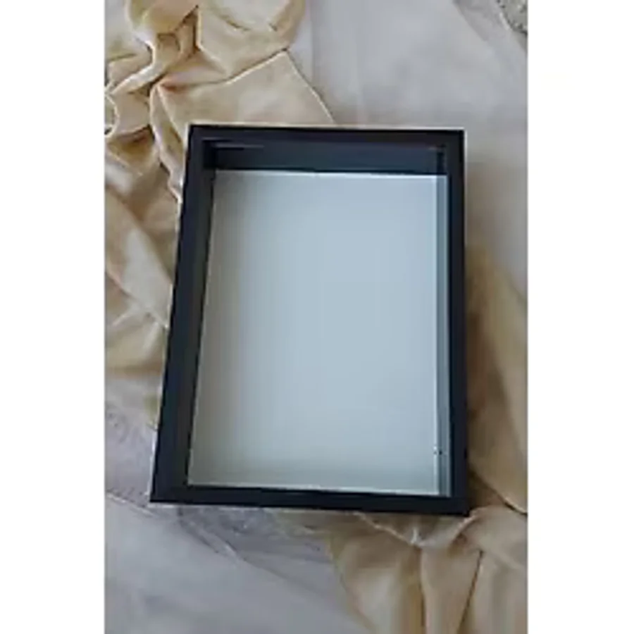 Verda Çerçeve 30x40 Cm Derin Siyah Özel Gün Çiçekleri İçin Anı Çerçevesi! Gül Çerçeve Kutusu! Derin Çerçeve