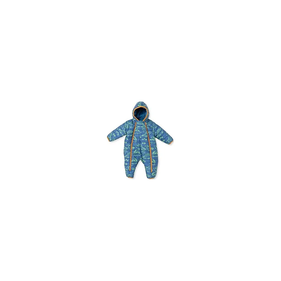 Verscon Erkek Bebek Astronot Tulum Dinozor Baskılı Fermuarlı Bisiklet Yaka Uzun Kol Lastikli - Petrol Melanj - 18 - 24 Ay